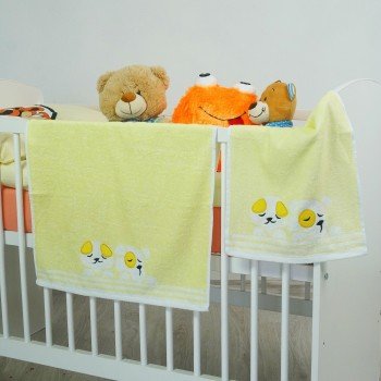 Dětský ručník bavlněný Baby žlutý