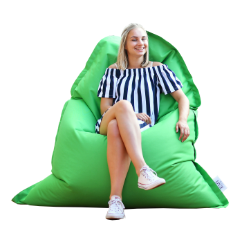 sedací vak polštář zelený