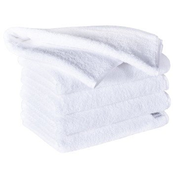 Sada ručníky a osušky bavlněné bílé 4 ks 50 x 100 cm + 2 ks 70 x 140 cm EMI