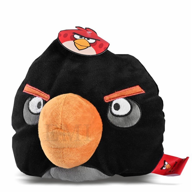 Dekorativní polštář Angry Birds černý