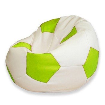 Sedací vak fotbalový míč bílo-limetkový EMI