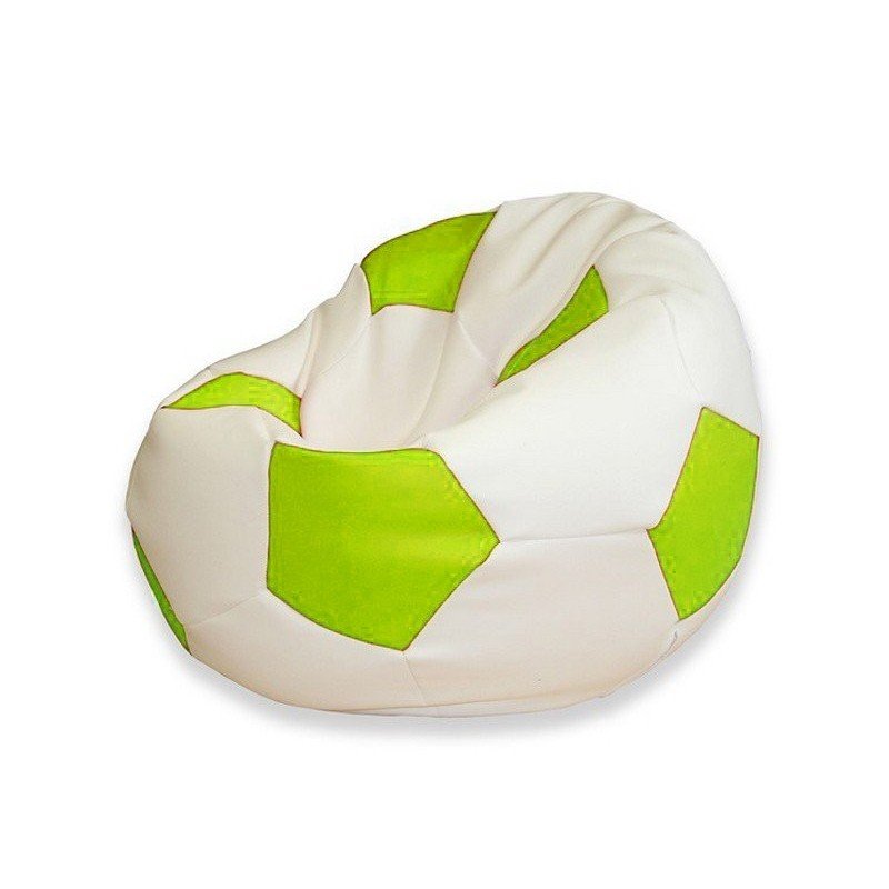 Sedací vak fotbalový míč bílo-limetkový EMI