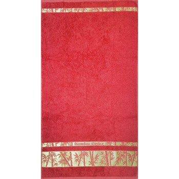 Ručník bamboo červený 50 x 90 cm EMI